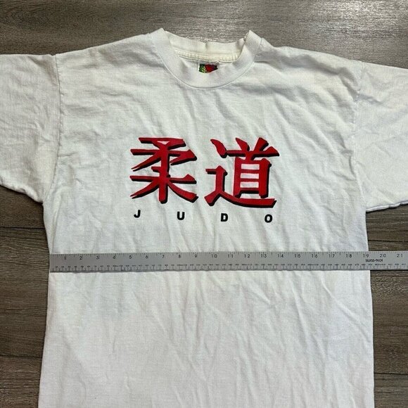 Vintage Judo Martial Arts Single Stitch T Shirt Size Large White MMA - Picture 6 of 7
